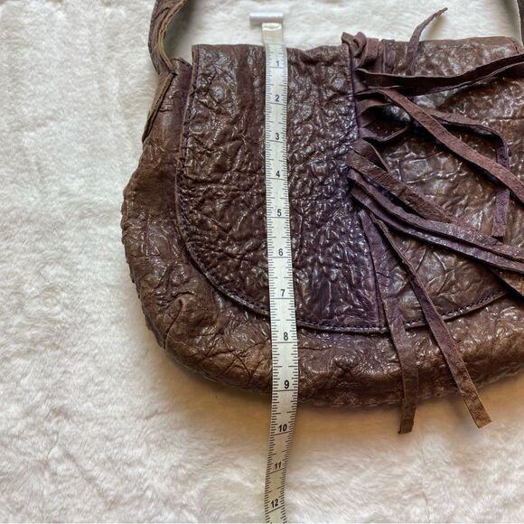 Camila Alcestis MUXO Leather Fringe Front Boho Saddle Bag Style Purse - Picture 15 of 16